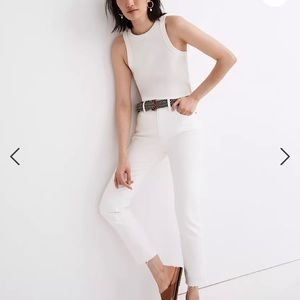 Madewell Perfect Vintage Jean in Tile White size 27